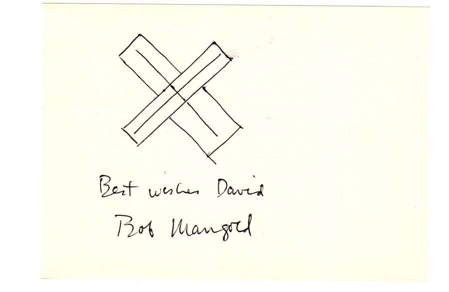 A COLLECTION OF DRAWINGS, American 1928-2007,: Title: small drawings by Robert Mangold, Martha Alph, Peter Alexander, plus 1 signed photocard of a work by Martha Alph, total of four items,, various media, primarily pen or crayon on paper,c. 1982,