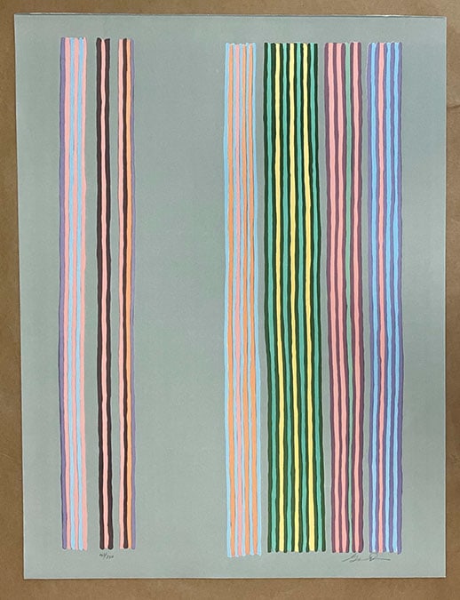 Davis Gene American (1920-1985) "Royal Curtain" 1980 silkscreen on Arches archival paper signed in (1 of 2)