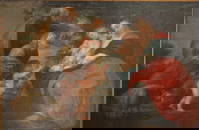 Peter_paul_rubens(Circle Of) 17th C. "The Holy Family Under an Apple Tree" c. 17-18th C. oils on