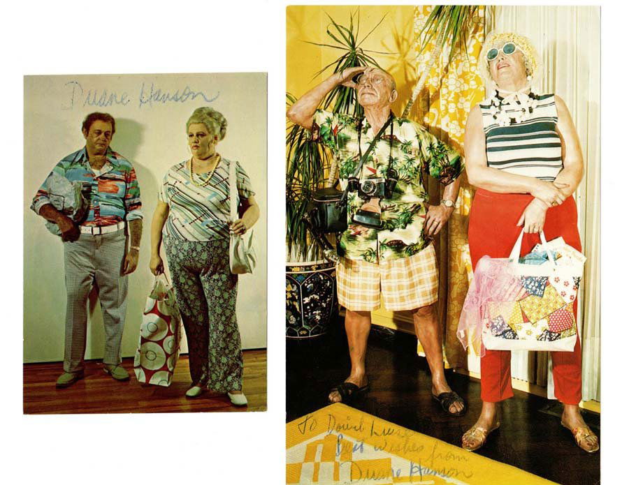 A COLLECTION OF PHOTO REALISTS GALLERY ANNOUNCEMENTS A: Title: 14 items, artists include Jack Beal (along with a signed blank card),Duane Hanson( 2 signed photo cards along with a signed blank card),Mel Ramos, Audrey Flack, Don Eddy(3), Paul Caponigro, Mor