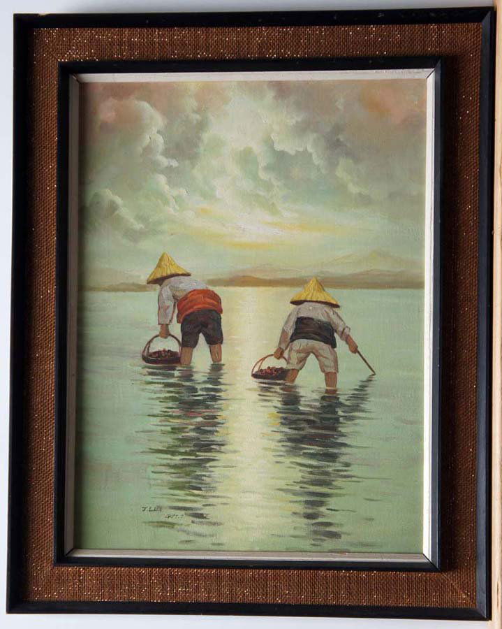 ASIAN ARTISTS LEE, J.L AND ARTIST UNKNOWN, TWO OILS