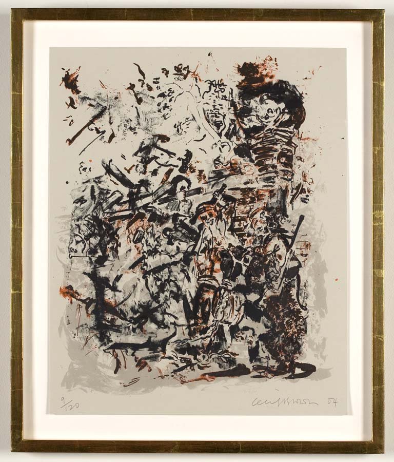 BROWN, CECILY, English b. 1969,: Title: "STUDY AFTER AN ELECTION BY WILLIAM HOGARTH" , ,2004, signed lower right in pencil, , numbered 9/120, , , , Size info: ,sheet: 16 1/4 x 13 1/2 in. (40 x 33 cm.) , , Framing: F