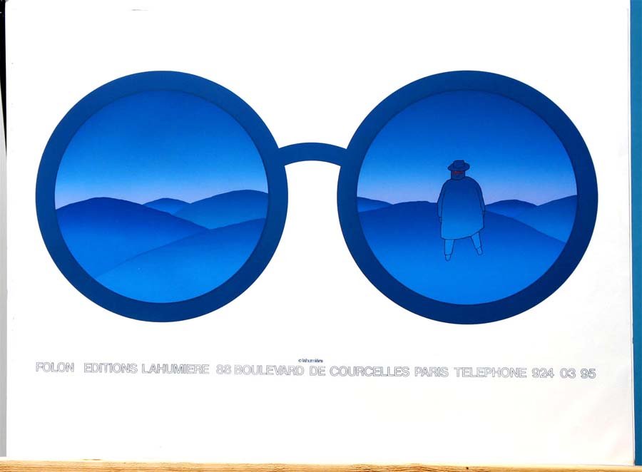 FOLON, JEAN-MICHAEL, Belgian 1934-2005,: Title: (Spectacles), screenprint on arches watermarked paper, c. 1978, , , , , Size info: ,sheet: 29 1/4 by 39 1/2 in. (74 x 100 cm.) , , Framing: Sold unframed, , <