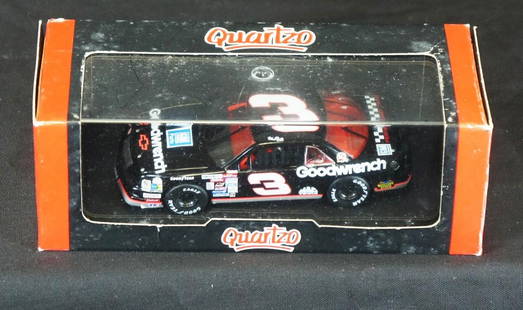 Earnhardt, Dale: Earnhardt, Dale, Dale Earnhardt Quartzo Stock Car Replica, 7 x 2 1/2 x 3, 1:43 scale die-cast replicas, 2001, may be limited edition,quartzo, quantity: 1 ,condition:comes inside a plastic display