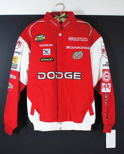 Kahne, Kasey: Kahne, Kasey, Kasey Kahne Uniform Medium Jacket Dodge, Medium, 100% cotton outer, satin/nylon lining, NEXTEL Cup Series,Chase Authentics: Drivers Line, quantity: 1 ,condition:light dust and debris