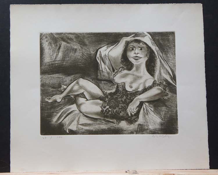 GROPPER, WILLIAM, American 1897-1977,: Title: "Duchess" from the portfolio "Gropper: Twelve Etchings", etching on BFK Rives watermarked paper,1965, signed in pencil, also signed in the plate(reverse) , numbered 23/100,As printed by Emilian