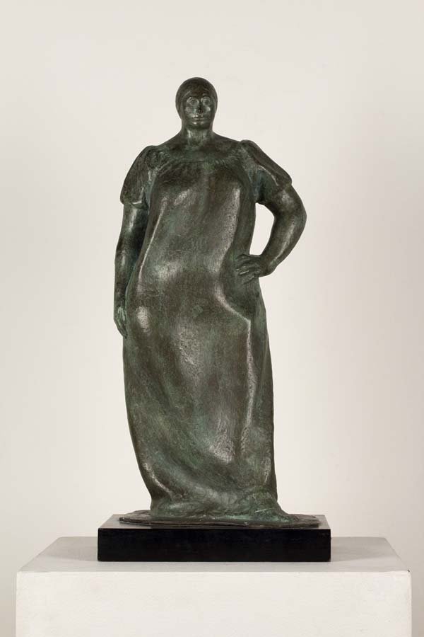CASTANEDA, FELIPE, Mexican b. 1933,: Title: "Mujer", bronz,1973, Signed and Dated on Base , , numbered 7/7, , , Size info: 20 by 9 by 4 in. (50 x 27 x 10 cm.), , , Framing: , , ,