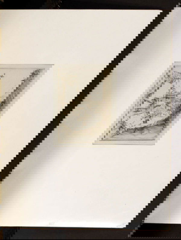 ARMS, JOHN TAYLOR American 1887-1953: Title: "Umbrian Street", , Description: etching,,1926, signed in pencil by the artist, ,edition 150,, , Size info: , ,plate size: 6 x 4 1/2 in. (15 x 11.5 cm.) Framing: