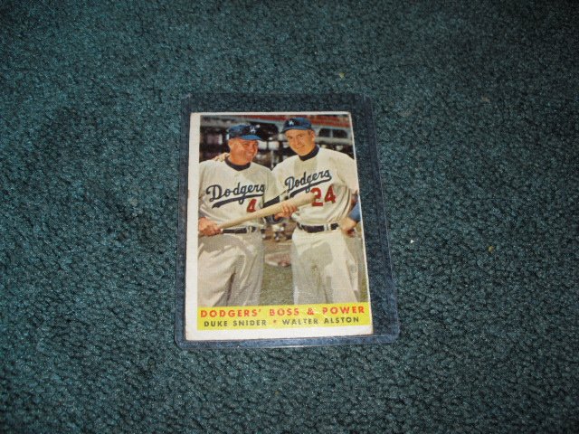 1958 Topps Duke Snider & Walter Alston: 58 Topps