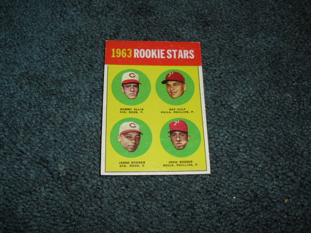 1963 Topps Rookie Stars Card: Sammy Ellis Ray Culp Jesse Gonder John Boozer