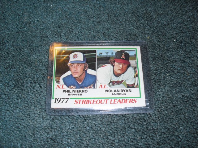 1977 Topps Nolan Ryan Phil Niekro Strikeout Leaders: 77 Topps