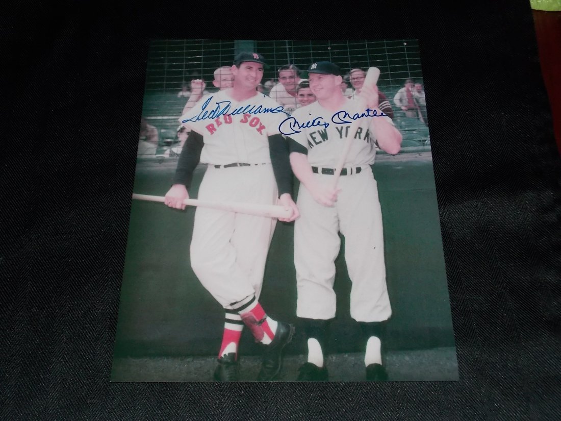 Williams & Mantle: Ted Williams and Mickey Mantle, Autographed 8x10 Photo, w/COA