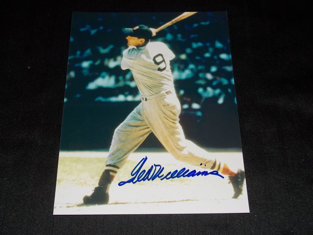 Ted Williams: Ted Williams, Autographed 8x10 Photo, W/COA