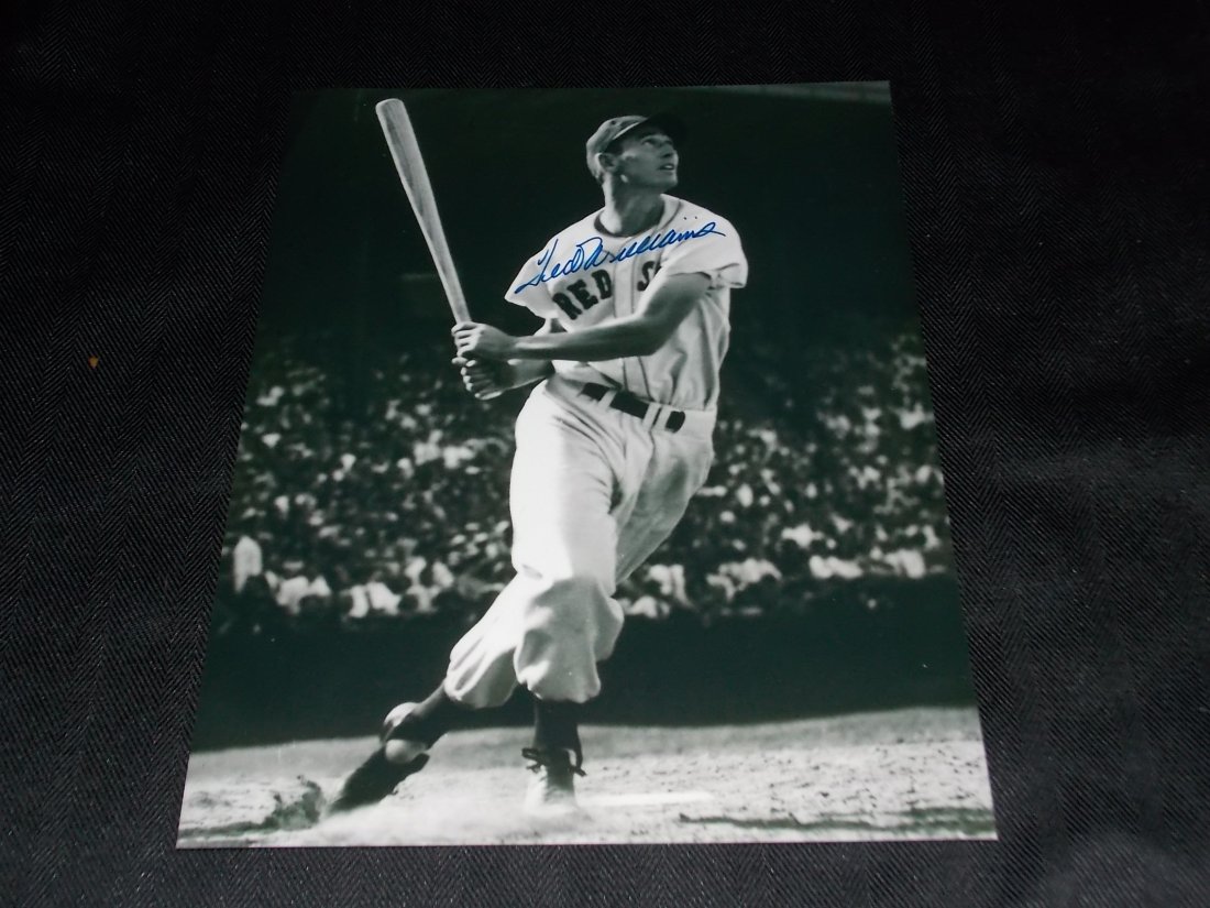 Ted Williams: Ted Williams, Autographed 8x10 Photo, W/COA