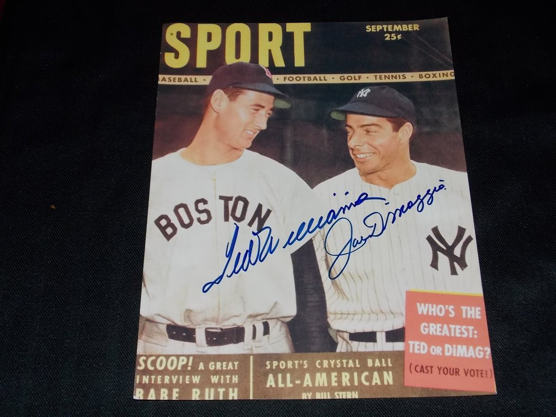 Williams * DiMaggio: Ted Williams & Joe DiMaggio, Autographed 8x10 Photo, w/COA