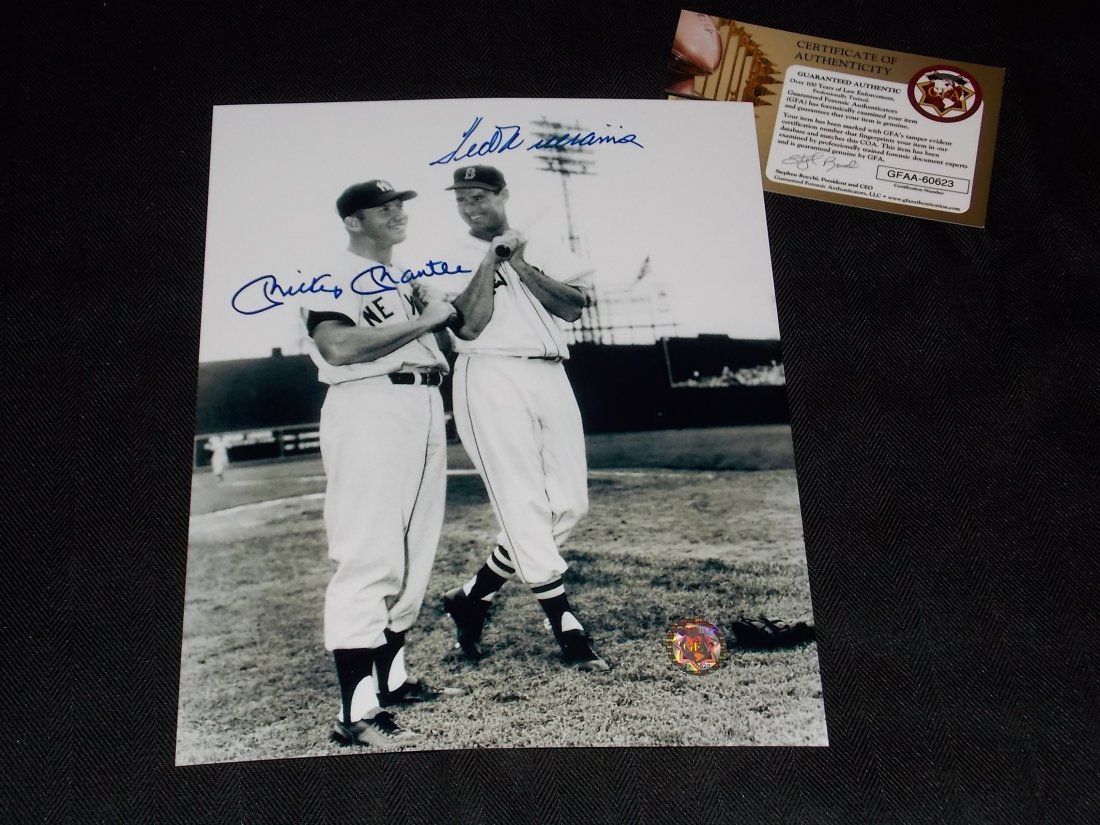 Williams & Mantle: Ted Williams & Mickey Mantle, Autographed 8x10 Photo, w/COA