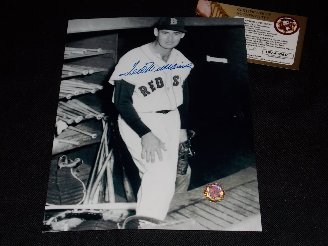 Ted Williams: Ted Williams, Autographed 8x10 Photo, W/COA