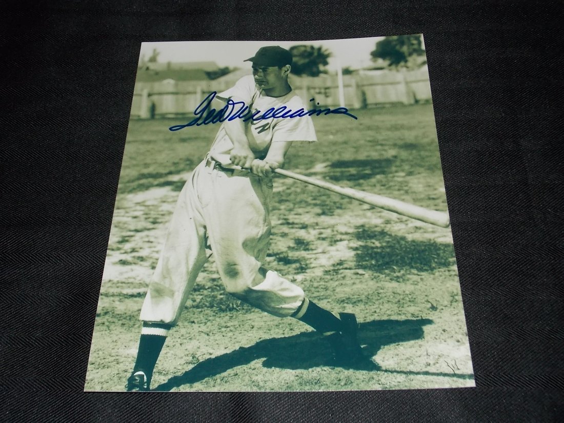 Ted Williams: TED WILLIAMS, Autographed 8x10 Photo, w/COA