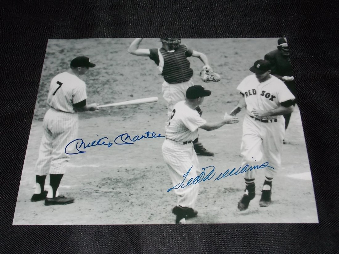 Williams & Mantle: Ted Williams & Mickey Mantle, Autographed 8x10 Photo, w/COA