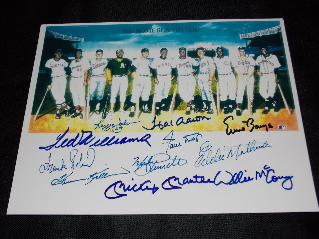 Charitybuzz: 500 Home Run Club Baseball Signed by Mantle
