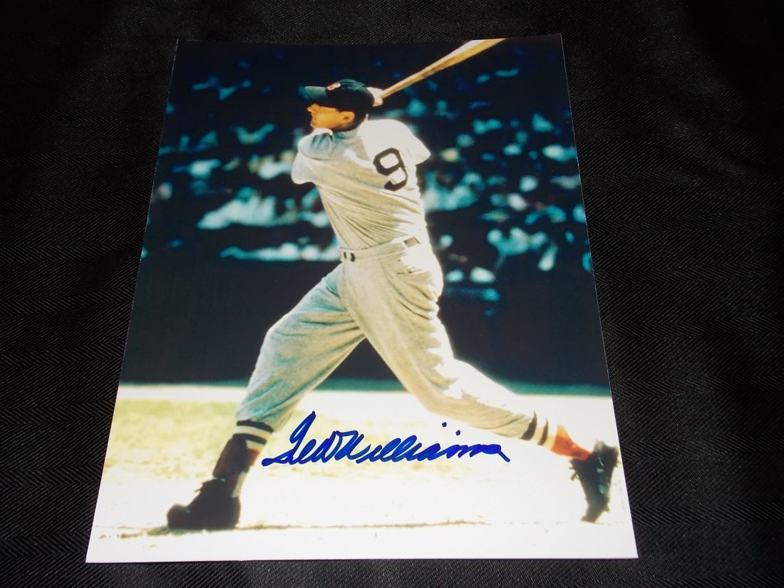 Ted Williams: TED WILLIAMS, Autographed 8x10 Photo, w/COA