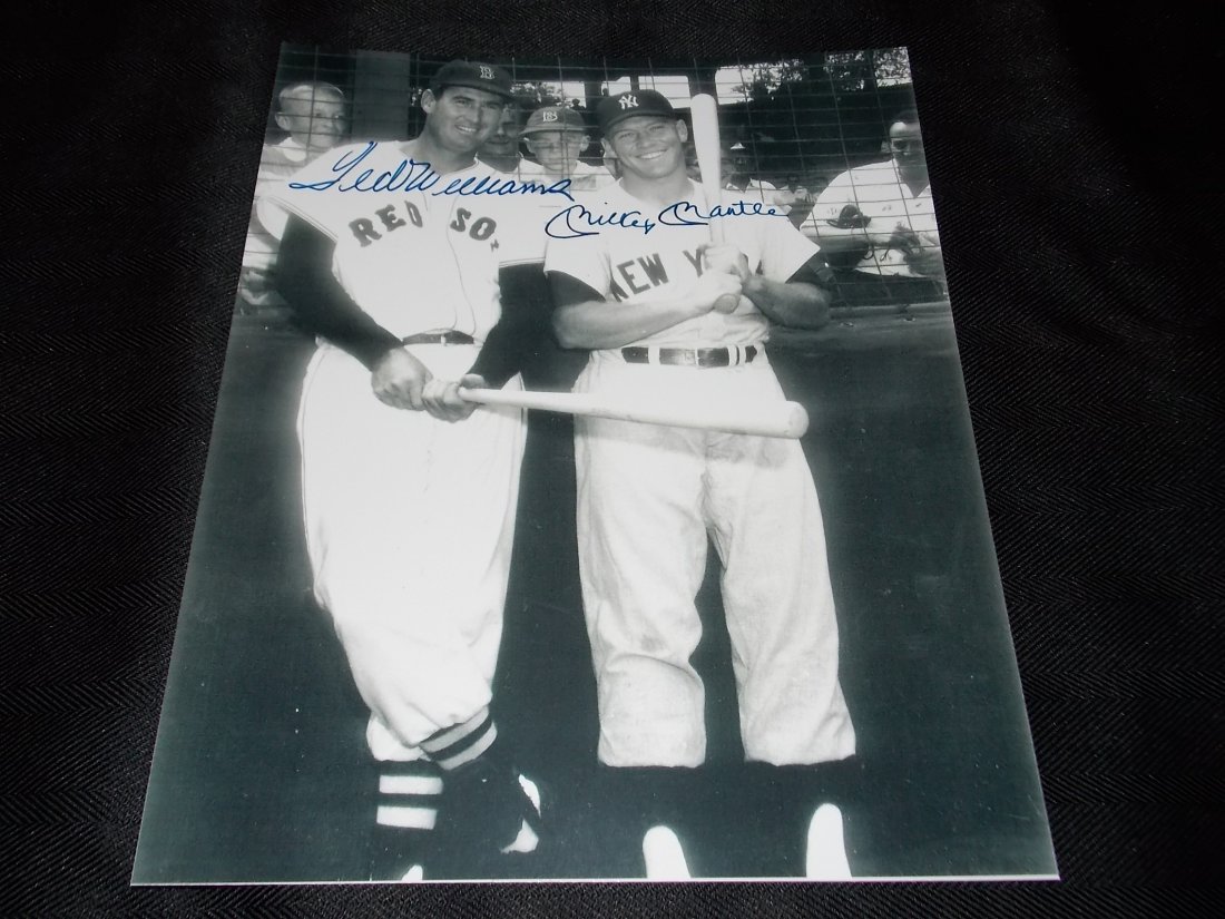 Williams & Mantle: Mickey Mantle & Ted Williams, Autographed 8x10 Photo, w/COA