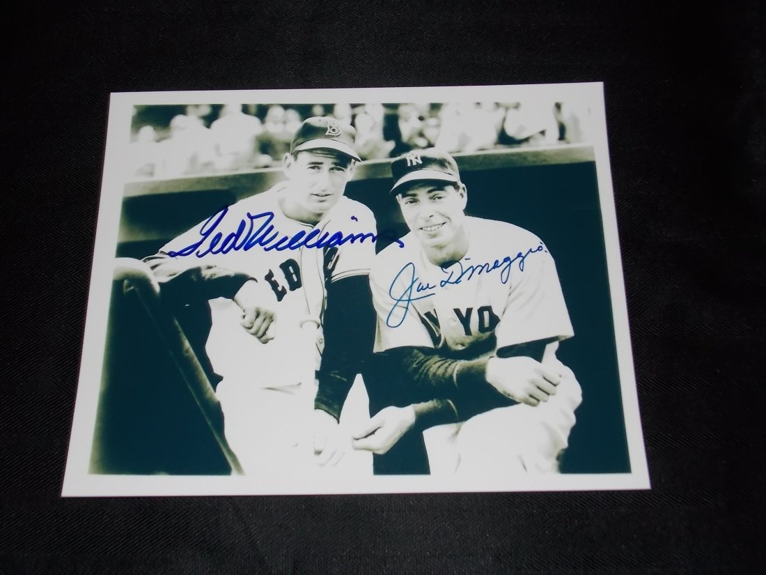 Ted Williams & Joe DiMaggio: Ted Williams & Joe DiMaggio, Autographed 8x10 Photo, w/COA