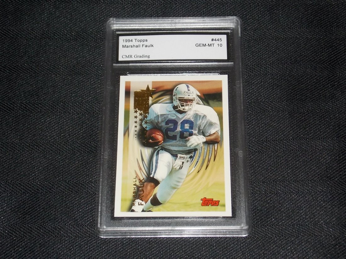 1994 Topps Finest: 1994 Topps Marshall Faulk, Graded GEM-MINT 10