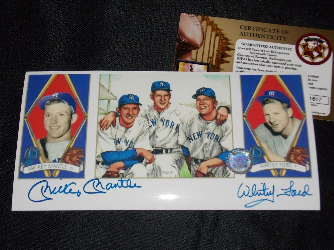 Mickey Mantle & Whitey Ford: Mickey Mantle & Whitey Ford, Autographed Photo, w/COA