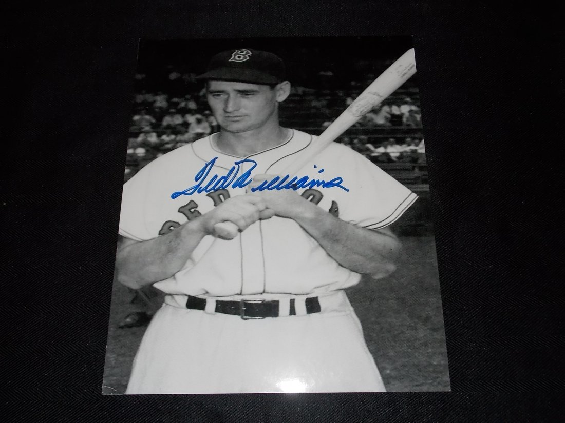 Ted Williams: Ted Williams, Autographed 8x10 Photo, w/COA