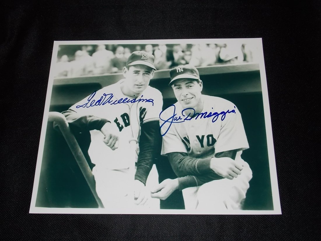 Ted Williams & Joe DiMaggio: Ted Williams & Joe DiMaggio, Autographed 8x10 Photo, w/COA