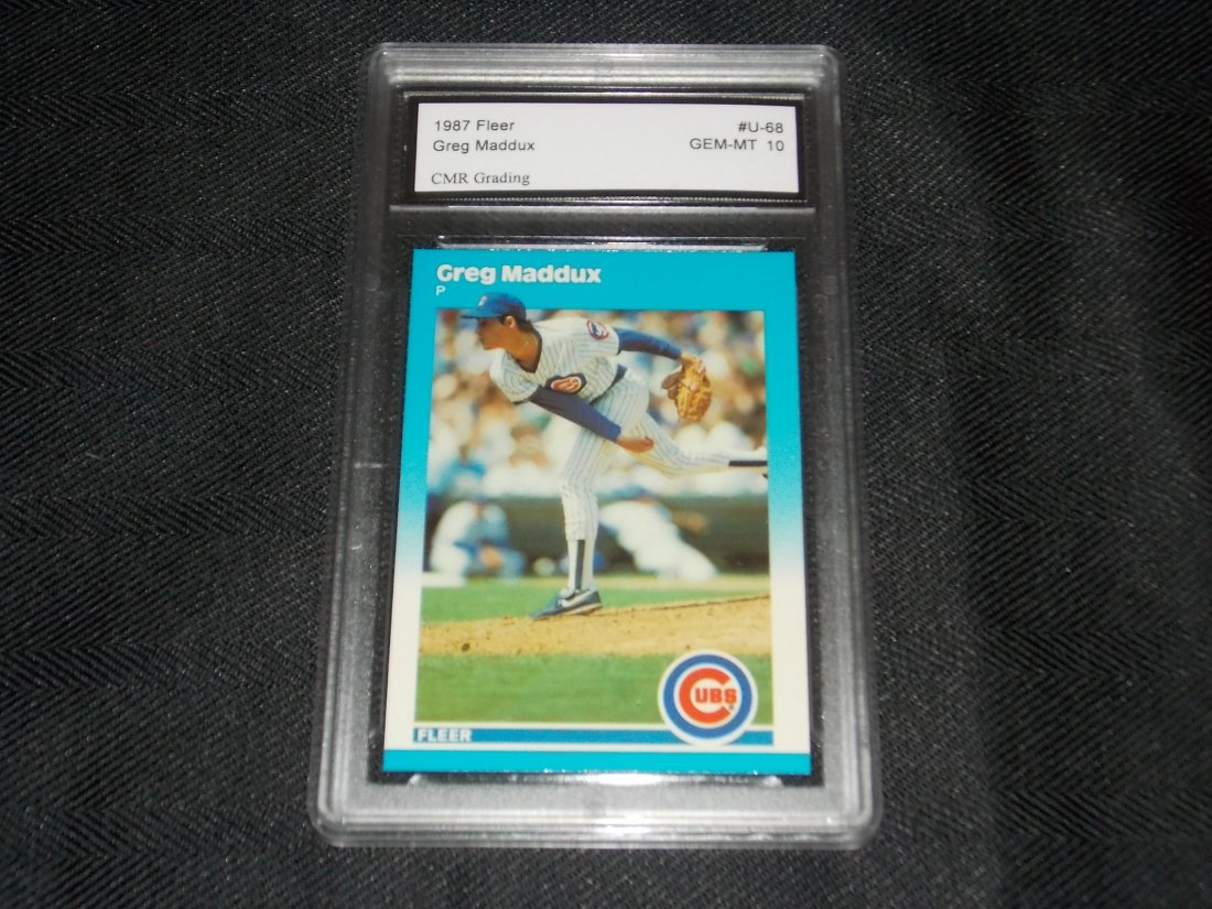 1987 Fleer: 1987 Fleer, Greg Maddus, Graded GEM-MINT 10