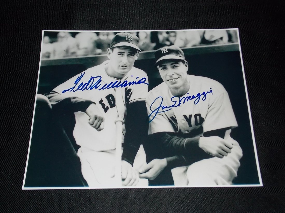 Ted Williams & Joe DiMaggio: Ted Williams & Joe DiMaggio, Autographed 8x10 Photo, w/COA