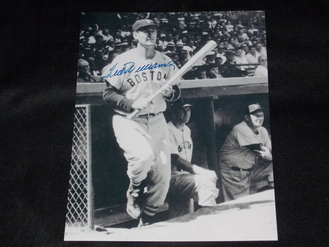 Ted Williams: Ted Williams, Autographed 8x10 photo, w/COA