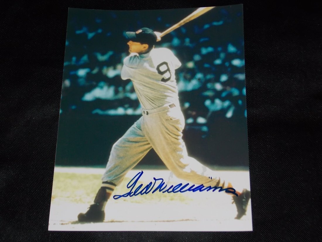 Ted Williams: Ted Williams, Autographed 8x10 photo, w/COA