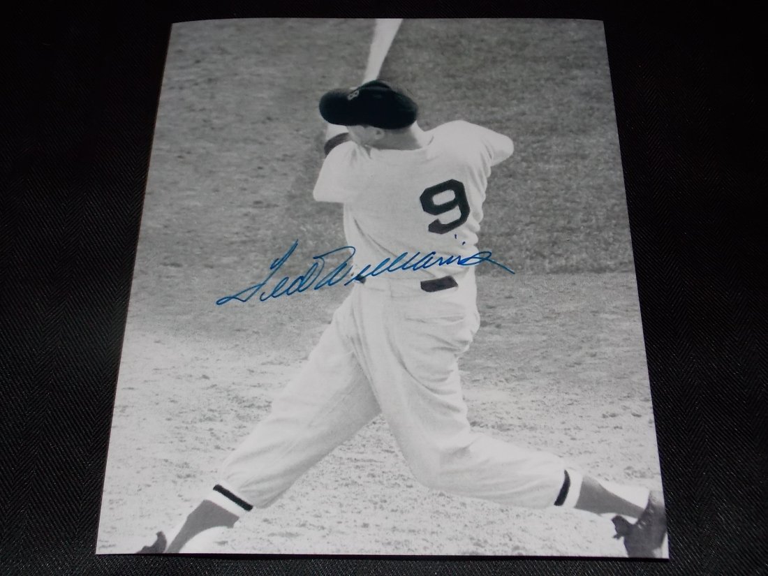 Ted Williams: Ted Williams, Autographed 8x10 photo, w/COA