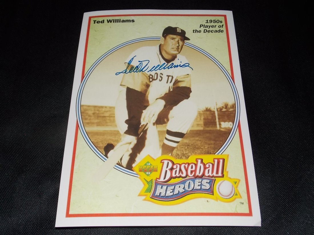 Ted Williams: Ted Williams, Autographed 8x10 photo, w/COA