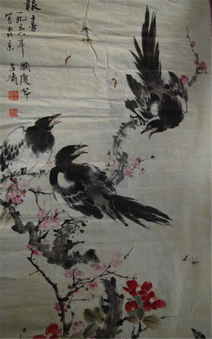 Chinese painting WANG XUE TAO: Chinese painting L:96CM W:45cm