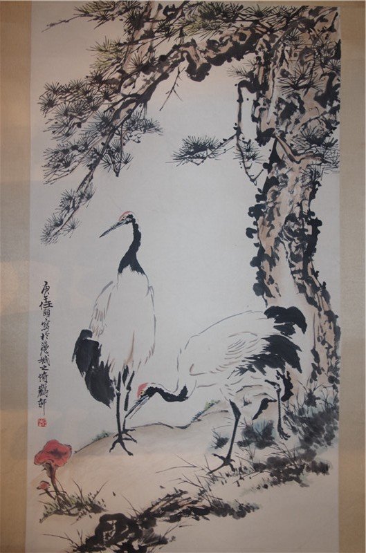Chinese Painting Ren Bo Nian: Chinese painting REN BO NIAN L: 100cm W :57cm