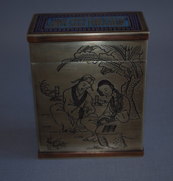 Qing Copper opium box: Qing Copper opium box10cm 8cm