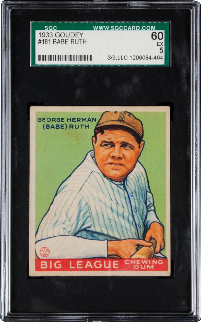1933 Goudey Babe Ruth #181 SGC 5 (1 of 3)