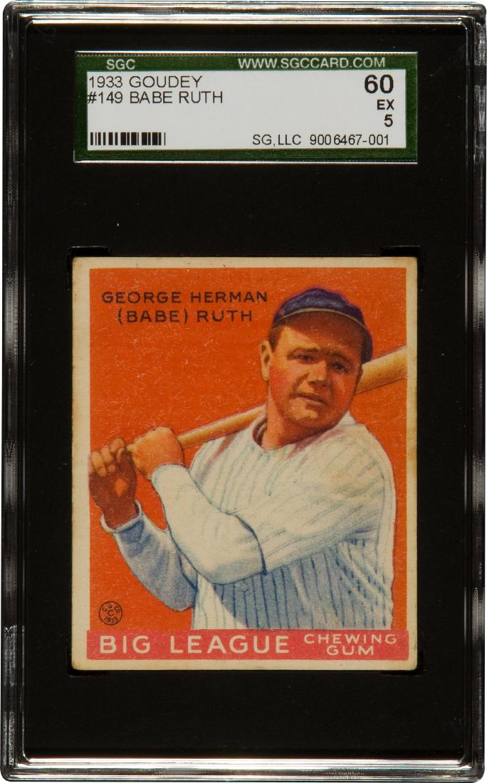 1933 Goudey Babe Ruth #149 SGC 5 60 (1 of 2)