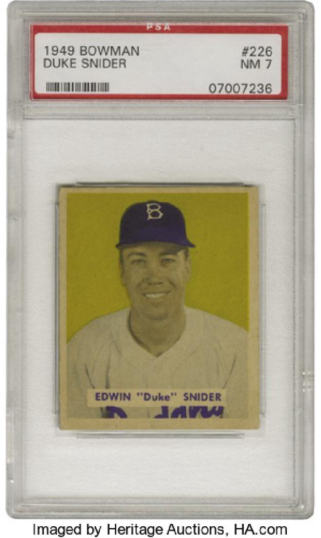 PSA 7 1949 Bowman #226 Duke Snider NM (1 of 2)