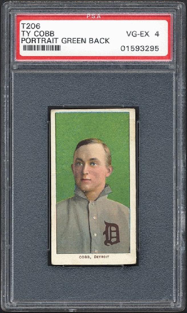 PSA 4 1909-1911 T206 Ty Cobb - Green Background (1 of 2)