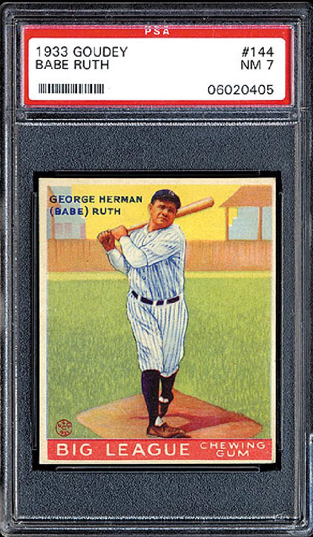 PSA 7 1933 R319 Goudey #144 Babe Ruth (1 of 2)