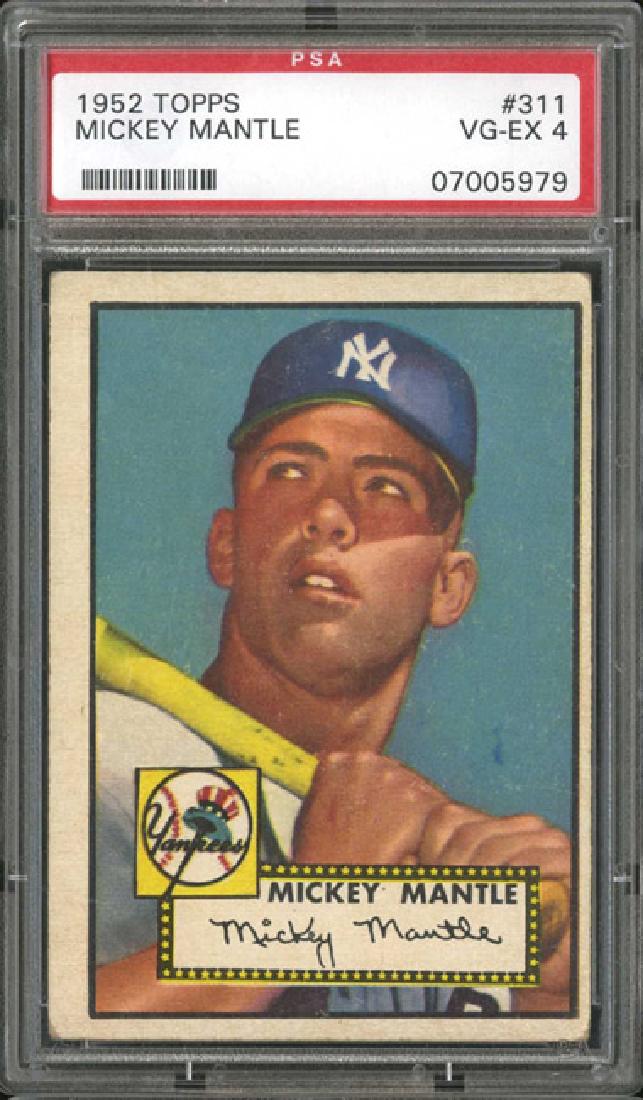 PSA 4 1952 Topps #311 Mickey Mantle (1 of 2)