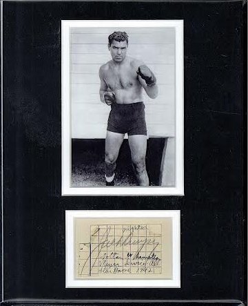Jack Dempsey Cut Signature Matted with a Photograph: Jack Dempsey Cut Signature Matted with a Photograph Certified by JSA. Piece measures 8 x 10 inches and the JSA certification number is J06807. Author: Ted Kennedy Subject: Baseball Orig/Reprint: Origi
