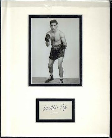 Willie Pep Cut Signature Matted with a Photograph: Willie Pep Cut Signature Matted with a Photograph Certified by JSA. This piece measures 8 x 10 inches and the JSA certification number is J50096 Orig/Reprint: Original Sport: Baseball Player: Elmer St