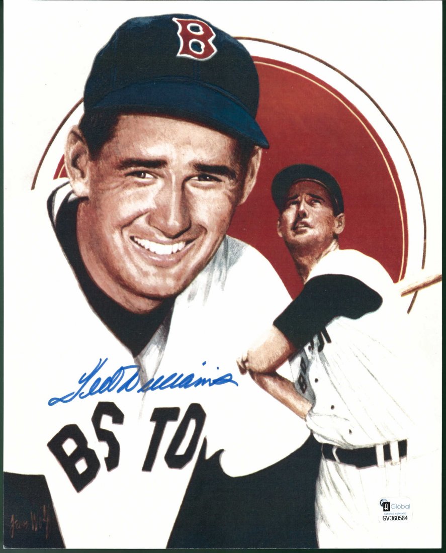 8 x 10 Signed Print of Ted Williams Certified by Global: 8 x 10 Signed Print of Ted Williams Certified by Global