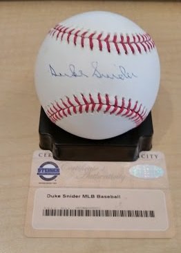Duke Snider Single Signed Official Major League: Duke Snider Single Signed Official Major League Baseball Steiner Certified